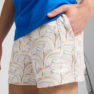 ESSENTIALS GRAPHIC Men's 5" Shorts, Warm White-AOP, extralarge
